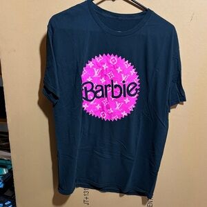 Barbie Tee - Black with Pink Logo